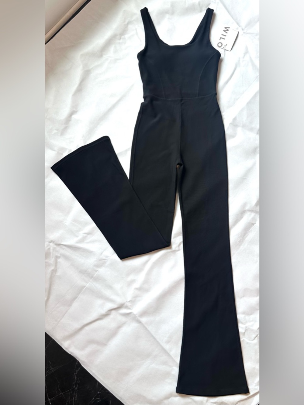 Black Boot-Cut Jumpsuit Pants – Sleek Women's Flare Romper
